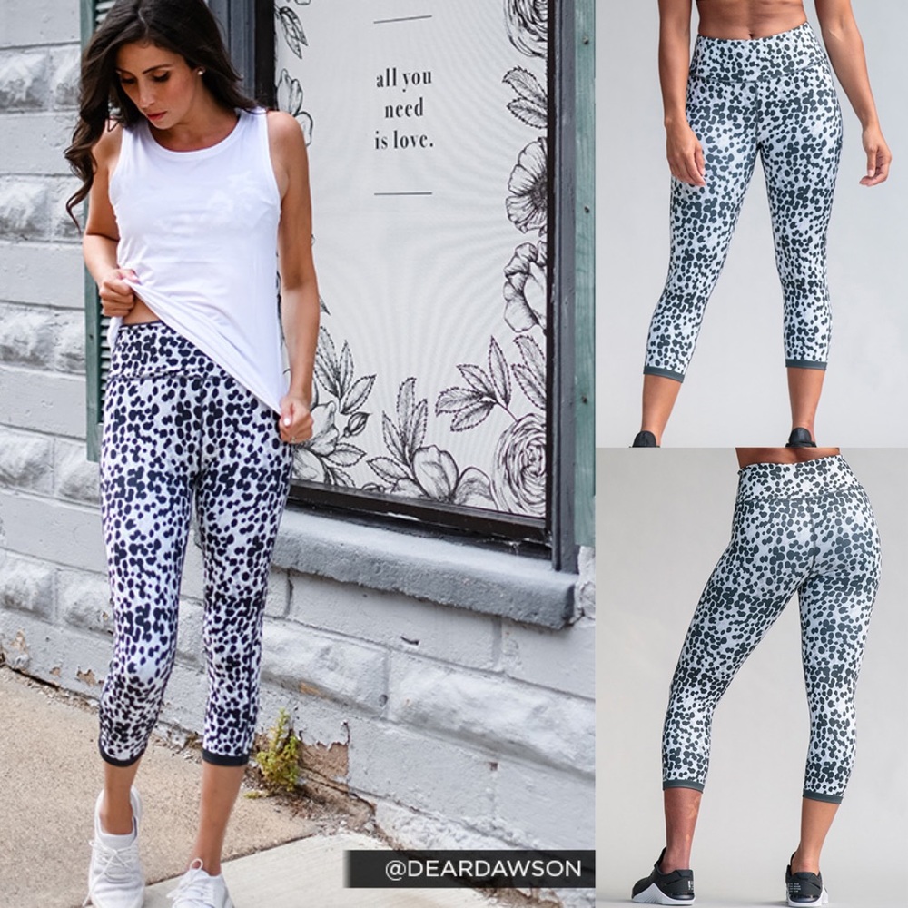 Dalmatian Print Reversible Capri Legging